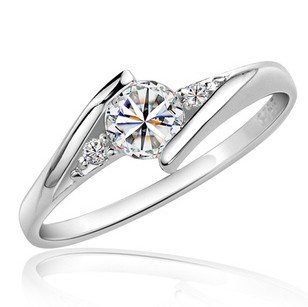 MSF brand JZ010 bestselling 925 sterling silver luxury zircon crystal platinum plated female rings wholesale ring
