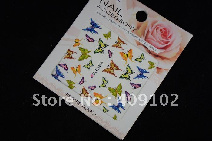 Free shipping water decal nail stickers BLE M series more than 100styles(China (Mainland))