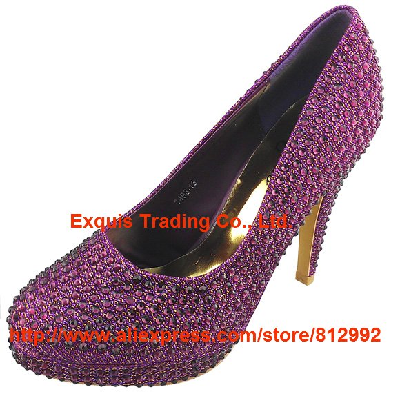 Free Shipping 2014 NEW ARRIVAL  italy wedding shoes for ladies ZX019 purple