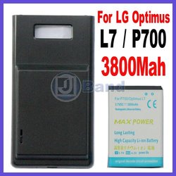 For LG Optimus L7 P700 3800mAh Extended Battery + Back Cover Free