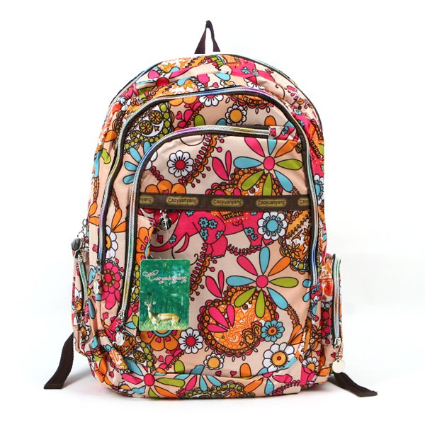 Floral+canvas+backpacks+for+women