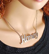 honey letter necklace X154 10 free shipping 