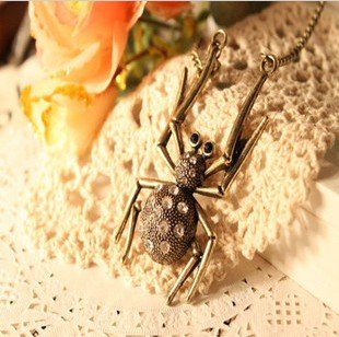 Diamond Spider Necklace