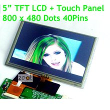 5.0″ TFT LCD Module + Touch Panel High Resolution 800 x 480 Dots 40Pins Free Shipping GPS