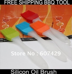 10Pcs/lot Wholesale Cake Tools Silicone Brush,BBQ Basting Brushes,Good Kitchen Helper Free Shipping(China (Mainland))