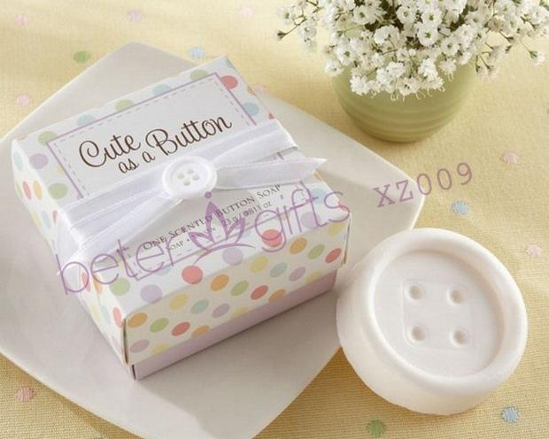 Baby Shower Favors,"Cute as a Button" Scented Button Soap