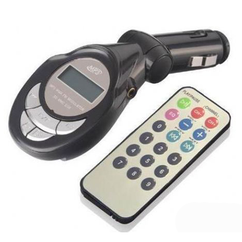 Car mp3 player ram remote control data cable mp3 transmitter FM support sd(China (Mainland))