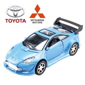 Alloy MITSUBISHI TOYOTA car model colorful lights music electric toy car(China (Mainland))