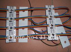 20 stück/zeichenfolge nicht- wasserdichte led pixel modul, 4 stück smd 5050 rgb, 1 stück ws2801,256 graustufen, dc12v, 0.96w