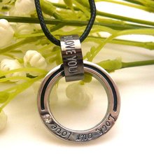 Free Shipping New Arrival Fashion Titanium Stainless Steel Love Pendant Necklace 12pcs lot