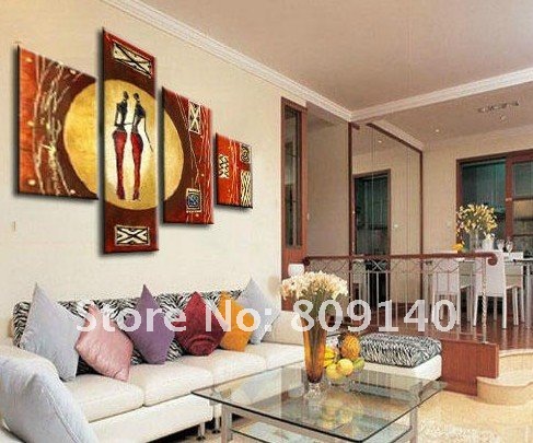 African Home Decor on Music Instrument Modern Abstract Home Decoration Office Wall Art Decor