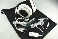 Wholesale Computer Gaming Siberia Neckband Headphone , The best quality , White Headset with Extension cord