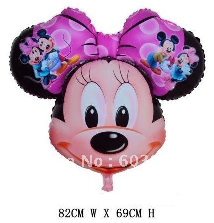Minnie Mouse Birthday Party Supplies on Mickey Head Balloon
