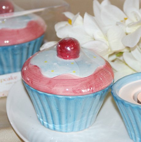 Wedding Favor Cups on Ceramic Cup Cake Muffin Tea Light Holder Wedding Favors Personalized