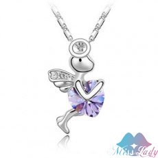 Necklaces K086 Fashion jewelry Australian Imported Crystal cupid color preserving