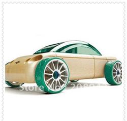 Best selling!! Mini Sport Car Germany Automoblox Diy Wooden Building Blocks Children educational toy Free shipping,1pcs(China (Mainland))