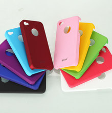 For iphone4 Shell Case Rubberized Case Cover And 1pcs Screen Protector for Apple iPhone 4S 4S