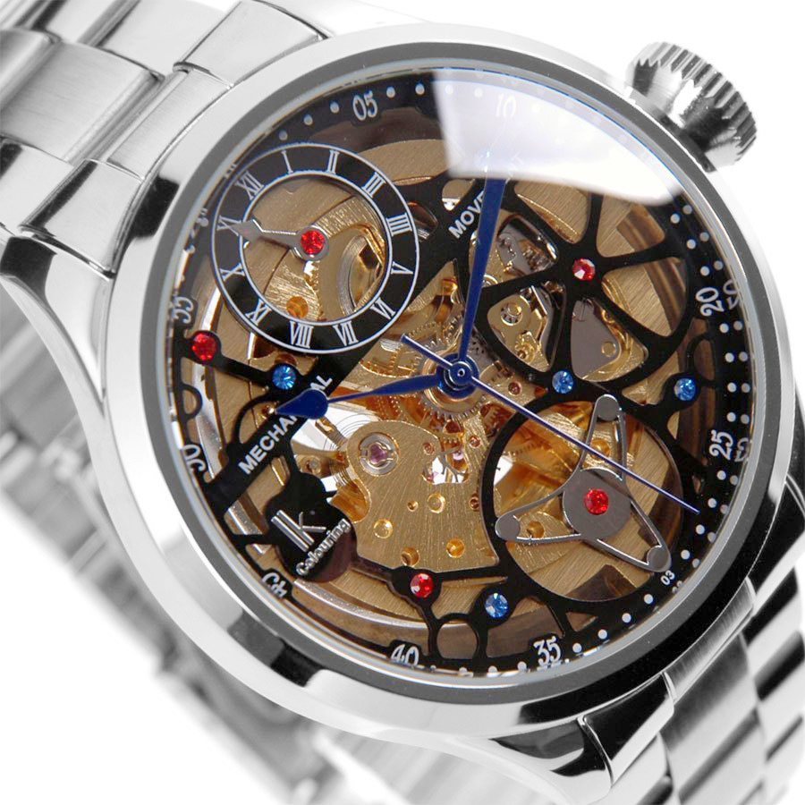 extra large dial double faced cutout fully-automatic mechanical watch ...