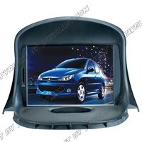 Factory price 7'' In Dash car GPS Navigation for Peugeot 206 with Radio, DVD, TV, Bluetooth, Ipod, free GPS map with 2G SD card