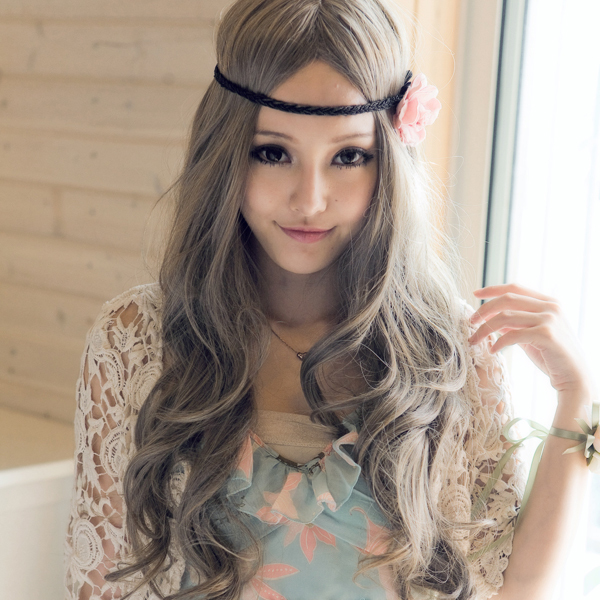 ... curly hair Wig roll bulkness grey girl hairpieces hair extension w400 ... curly hair Wig roll bulkness grey girl hairpieces hair extension w400