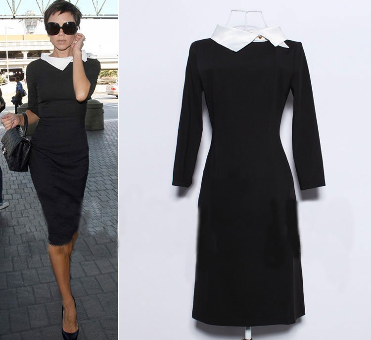 ... Turn-down-Collar-Vintage-Black-Dress-Celebrity-Dresses-SS12486.jpg