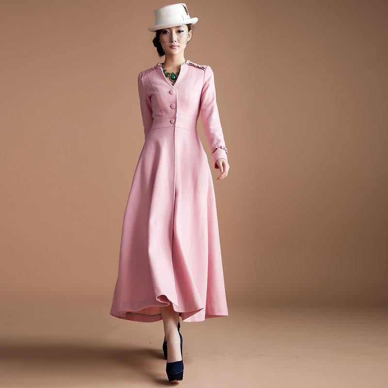 2015 New Fashion Women Wool Jacket Long Trench Coat Ladies Winter ...