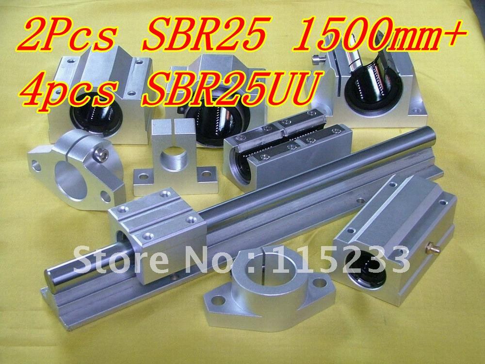 Купить магазин s 2 шт sbr25 1500 мм линейный подшипник рельсы + 4pcs ...