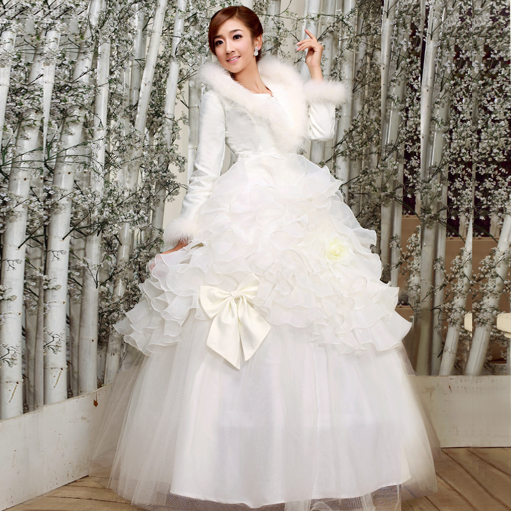 winter wedding bridal dresss