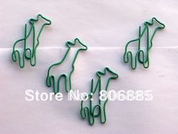 Guarantee 100% Genuine 1.2mm diameter., iron wire Giraffe shaped paper clips,Designer Christmas gifts+Free custom shapes(China (Mainland))