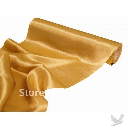 wedding table.jpg gold table fabric 9m runners for color  gold 30cm runners Satin table