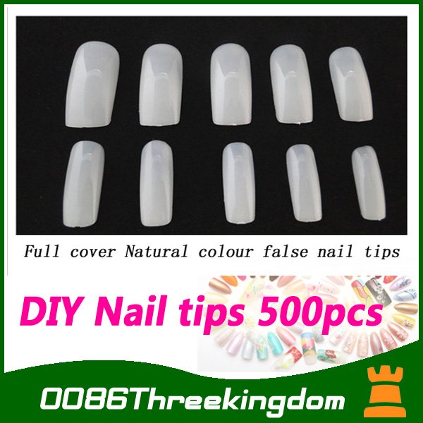 Full-cover-Acrylic-Gel-False-short-Nail-Art-Tips-Salon-Display-Tools ...