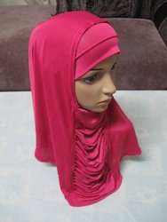 mh037 2012 hot 2-pcs set silk yashmagh scarf with pleated pattern in front in assorted colors on promotion for free shipping(China (Mainland))