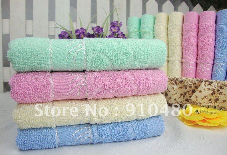 Free shipping 100% cotton face towel / jacquard hand towel(China (Mainland))