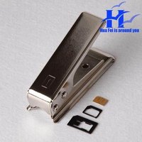 Micro Sim Card Cutter  SIM Card Adapters For iPhone 4/4 s shear card machine sim -calipers + 2 reduction card sets