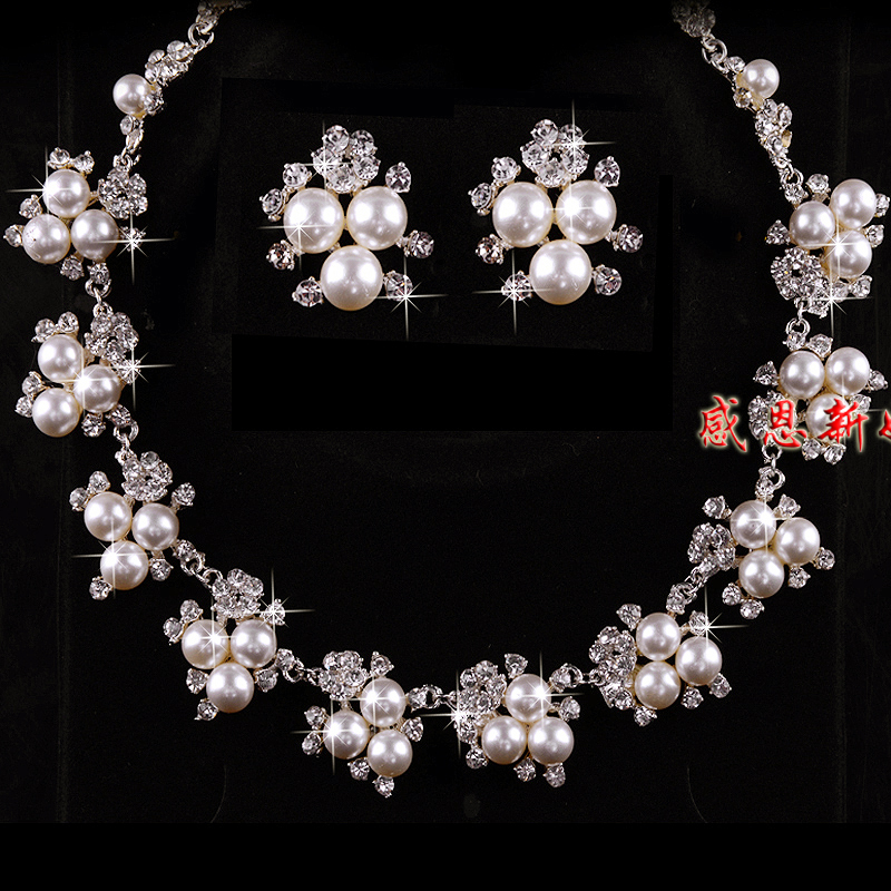 The bride long necklace female wedding accessories pearl set marriage accessories female