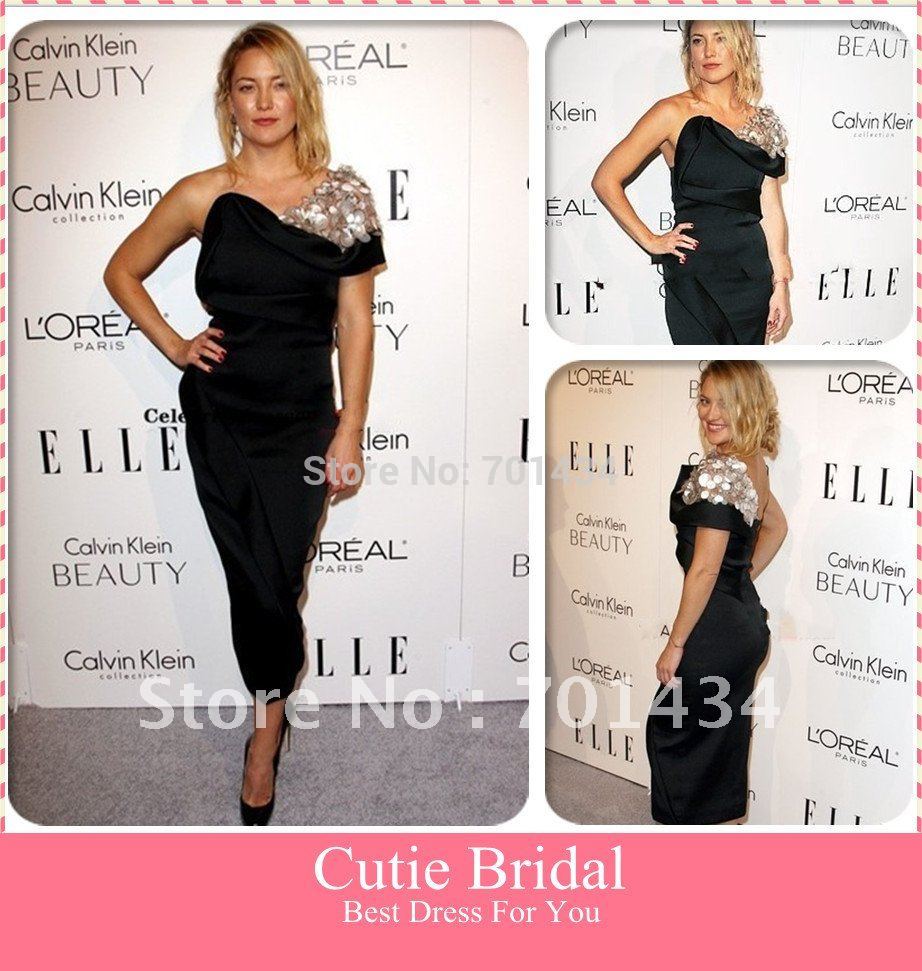 ... shipping one-shoulder 2013 new fashion tea-length celebrity dresses