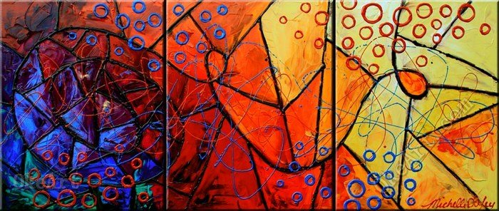 oil panels Glass canvas glass on painting  Stained acrylic decorative painting  Perceptions