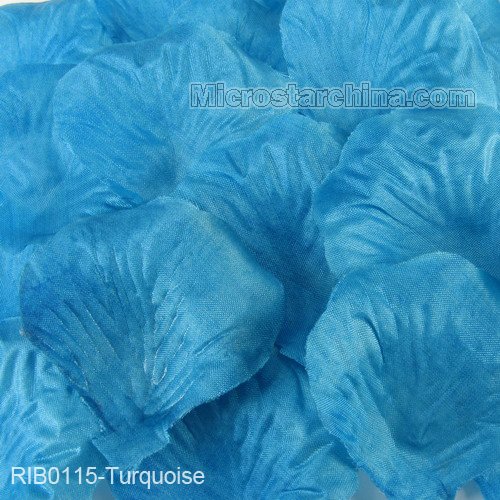 Flower petals turquoise wedding