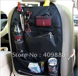 Car multi Pocket Storage Organizer Arrangement Bag of Back seat of chair - Free shipping-black(China (Mainland))
