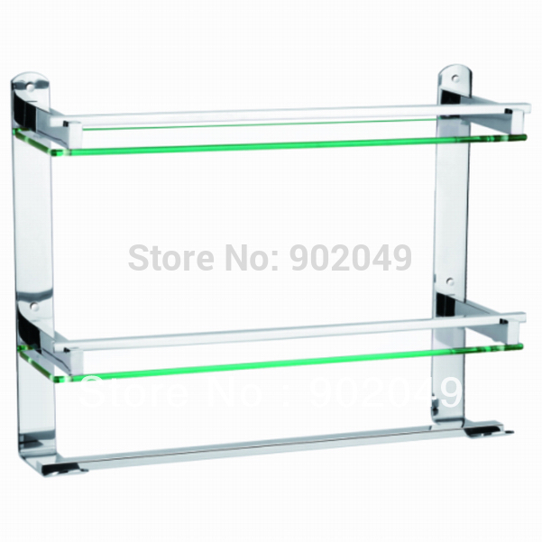 Kl Gt225b Dual Tier With Bar 60cm Commodity Shelf Bathroom Dual Tier Glass Commodity Shelf With Bar Stainless Steel Tray Kl Gt02b 50cm Bathroom Accessories Kitchen Hardware