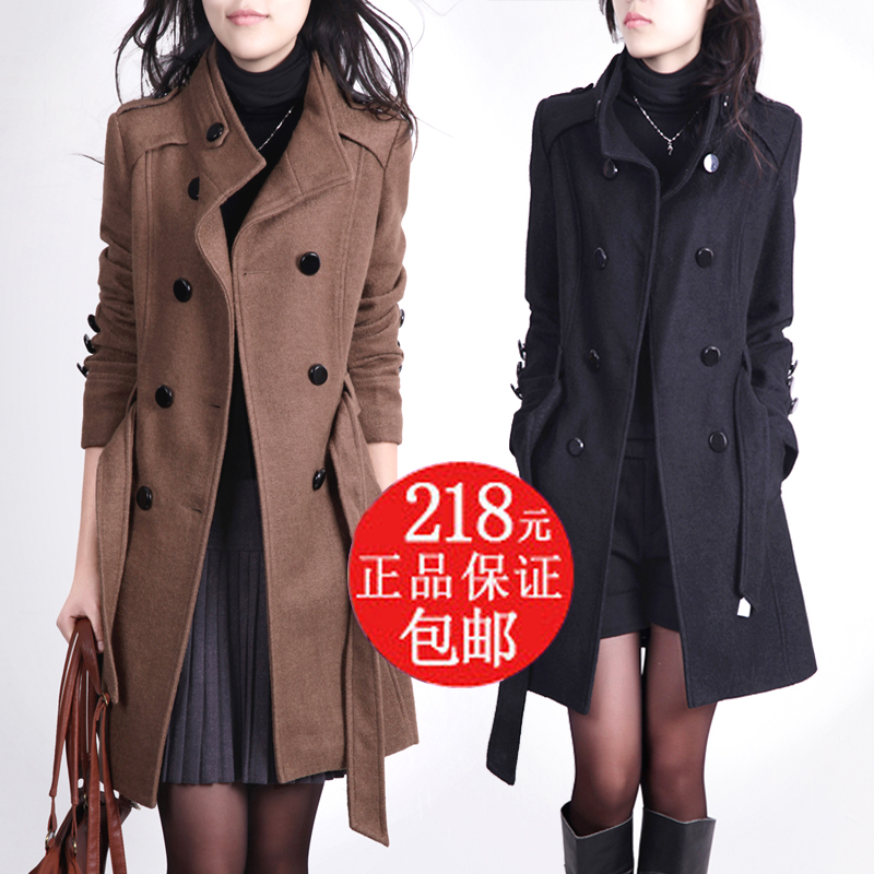 2012 весны и осени плюс размер шерстяное пальто женщин кашемировые пальто ш