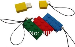 Free shipping PVC Toy Brick shape real 2gb 4gb 8gb 16gb 32gb usb flash memory drive pen drive usb stick(China (Mainland))