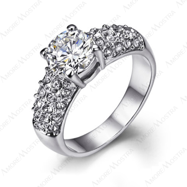 Hot-sell-New-Arrival-Silver-Color-White-Gold-Plated-Rhinestone-Jewelry ...