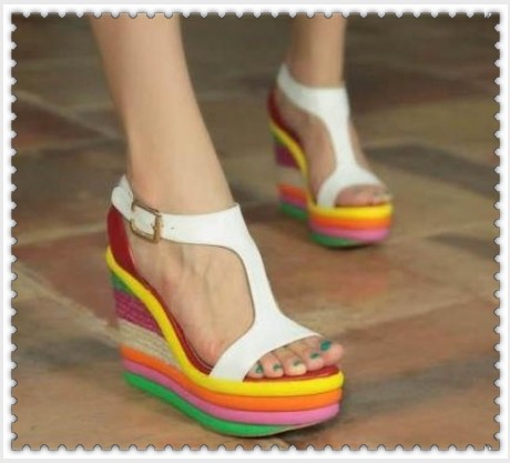 Colorful Wedge Heels | Tsaa Heel