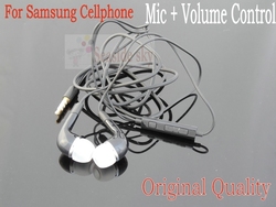 Freeshipping 5pcs/lot Headphone Handsfree With Volume&Mic Earphone For Samsung Galaxy S2 S3 SIII Galaxy Note Galaxy Note2 NoteII(China (Mainland))
