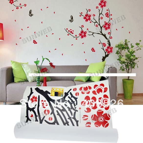 Aliexpress.com : Buy Red Black Plum Blossom Decorative Combination ...