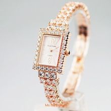 Special Counter Quality Royal crown 3584 gentle diamond bracelet jewelry ladies rose gold plated fashion watch Free shipping