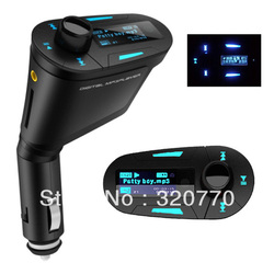 Car MP3/MP4 Players With USB SD MMC Slot Remote Control 5V 360 Degree Rotation Wireless LCD Screen FM Transmitter Modulator(China (Mainland))