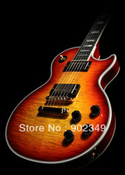 2012 Hot Musical instrument honey cherry burst L p shape with quilt flame on top Electric guitar in stock! Free shipping!(China (Mainland))