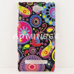 New Colorful Flower/Jelly Fish Hard Rubber Case Cover For Windows Phone Htc 8s(China (Mainland))
